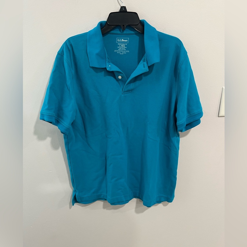 L.L. Bean Men's Premium Double L Polo Banded, Short-Sleeve Without Pocket